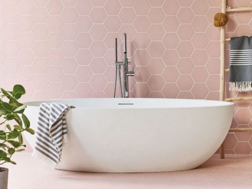 Salle De Bain Rose Poudr Mod Les Tendance Adopter